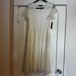 White Polka Dot Sun Dress